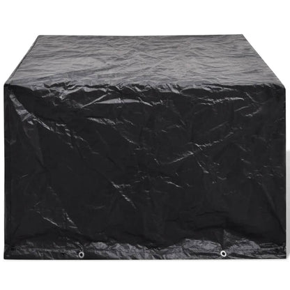 Durable Black Poly Rattan Garden Furniture Covers, 2pcs Set, 113cm
