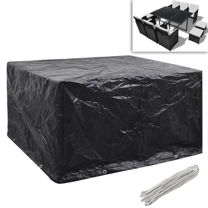 Waterproof Poly Rattan Garden Furniture Covers - 2pcs, 172x113cm