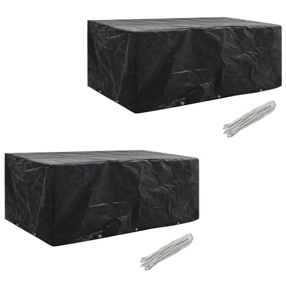 Durable Poly Rattan Garden Furniture Covers 2pcs 229x113cm