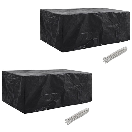 Durable Poly Rattan Garden Furniture Covers 2pcs 229x113cm