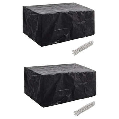 Durable Poly Rattan Garden Furniture Covers 2pcs - 180x140cm