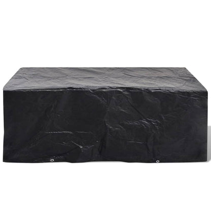 Durable Black Garden Furniture Covers Set, 8 Eyelets, 200x160x70 cm