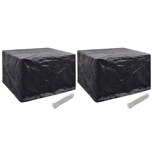 Durable 2pc Garden Furniture Covers 135x135x90 cm - Black