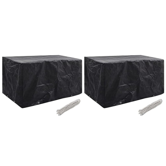 Durable Green Garden Furniture Covers Set, 180x70x90 cm, 8 Eyelets