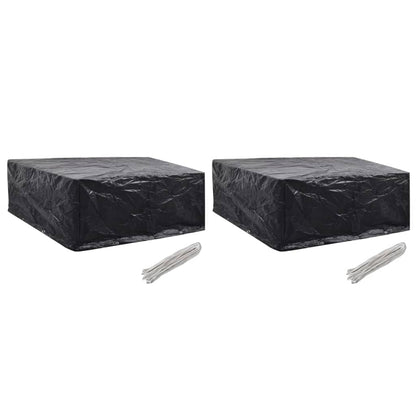 Durable Garden Furniture Covers, 2 Pcs, 10 Eyelets, 260x260x90 cm