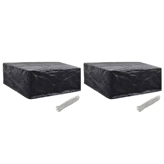 Durable Garden Furniture Covers, 2 Pcs, 10 Eyelets, 260x260x90 cm