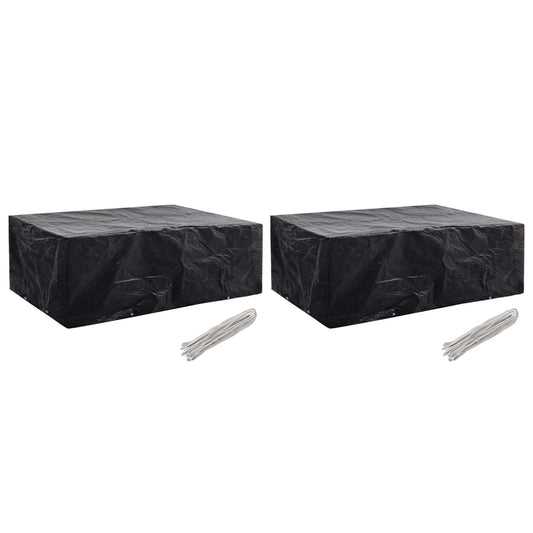 Durable Green Garden Furniture Covers Set, 2pcs, 242x162x100 cm