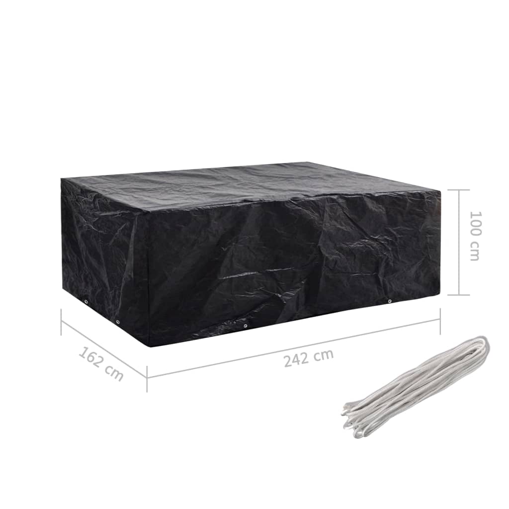 Durable Green Garden Furniture Covers Set, 2pcs, 242x162x100 cm