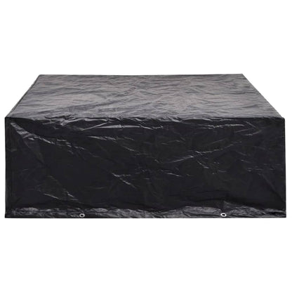 Waterproof Grey Garden Furniture Covers 2pcs, 8 Eyelets, 250x210x90 cm