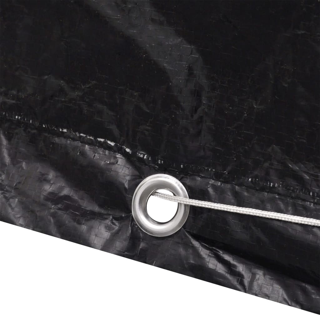 Waterproof Grey Garden Furniture Covers 2pcs, 8 Eyelets, 250x210x90 cm