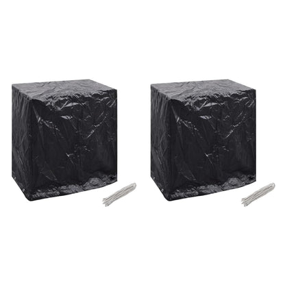 Waterproof Garden Furniture Covers, 2pcs, 160x55x182cm, Black