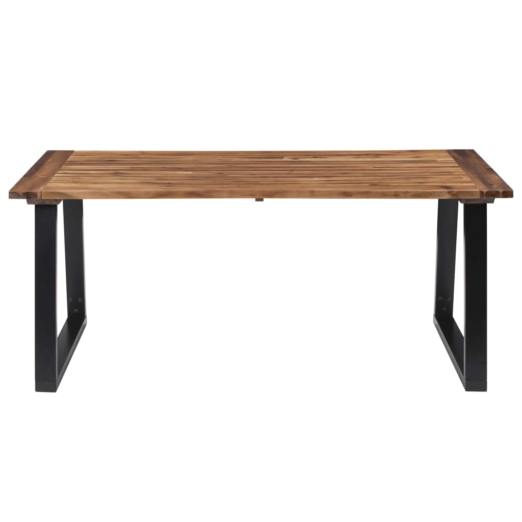 Solid Acacia Wood Dining Table 180x90 cm - Natural Finish