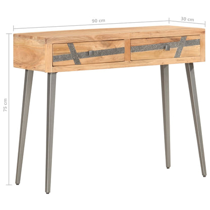 Console Table 90x30x75 cm Solid Acacia Wood