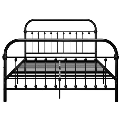 284500 vidaXL Bed Frame without Mattress Black Metal 120x200 cm