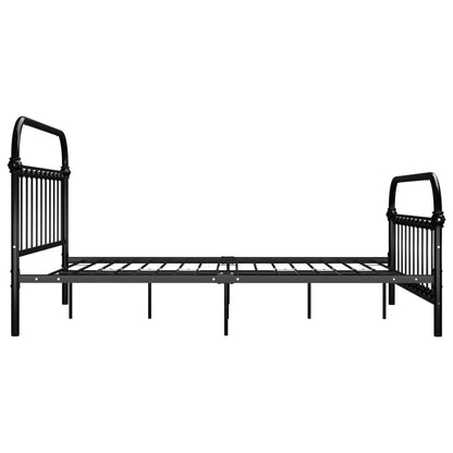 284500 vidaXL Bed Frame without Mattress Black Metal 120x200 cm