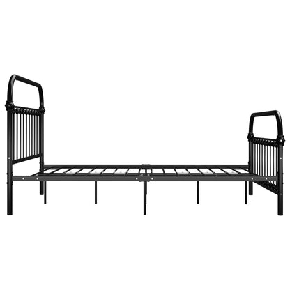 Bed Frame without Mattress with Headboard Black 160x200 cm Metal