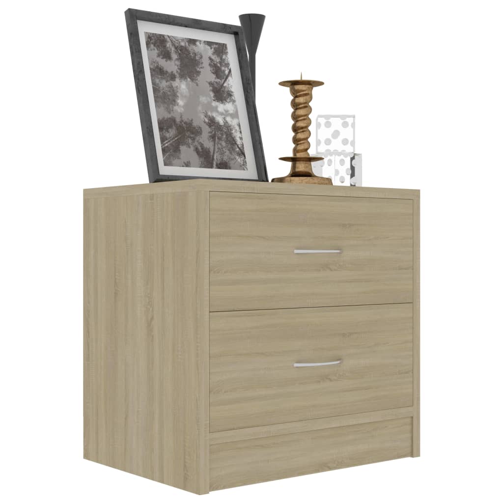 Sonoma Oak Bedside Cabinet, 40x30x40 cm, Engineered Wood