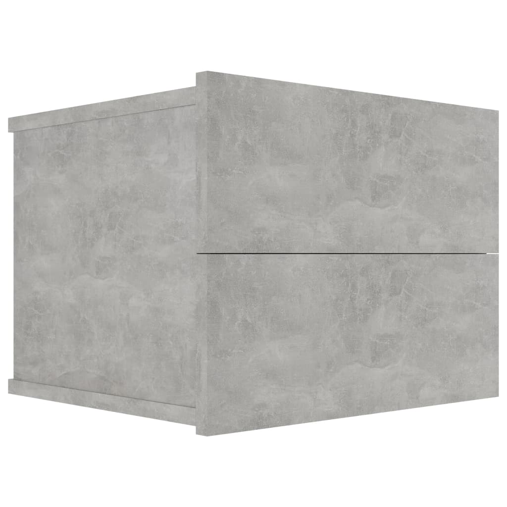 Concrete Grey Bedside Cabinets 2pcs - 40x30x30 cm Engineered Wood