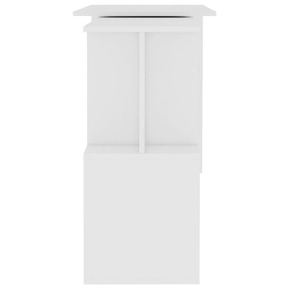 Sleek White Engineered Wood Corner Desk 200x50x76 cm