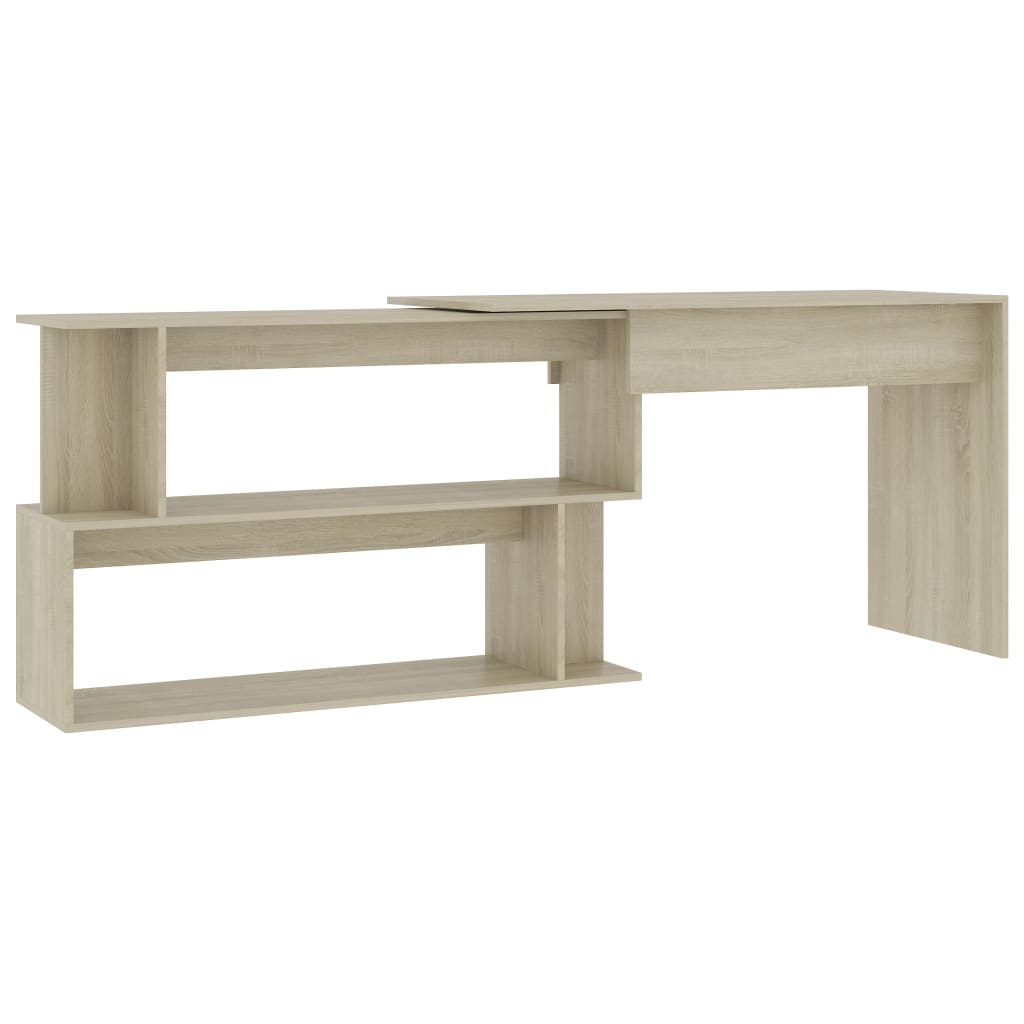 Sonoma Oak Corner Desk 200x50x76 cm - Engineered Wood