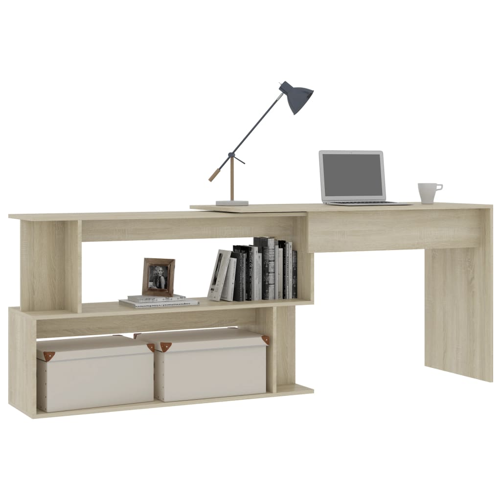 Sonoma Oak Corner Desk 200x50x76 cm - Engineered Wood