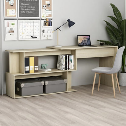 Sonoma Oak Corner Desk 200x50x76 cm - Engineered Wood