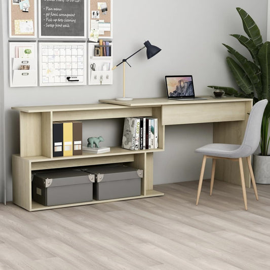 Sonoma Oak Corner Desk 200x50x76 cm - Engineered Wood
