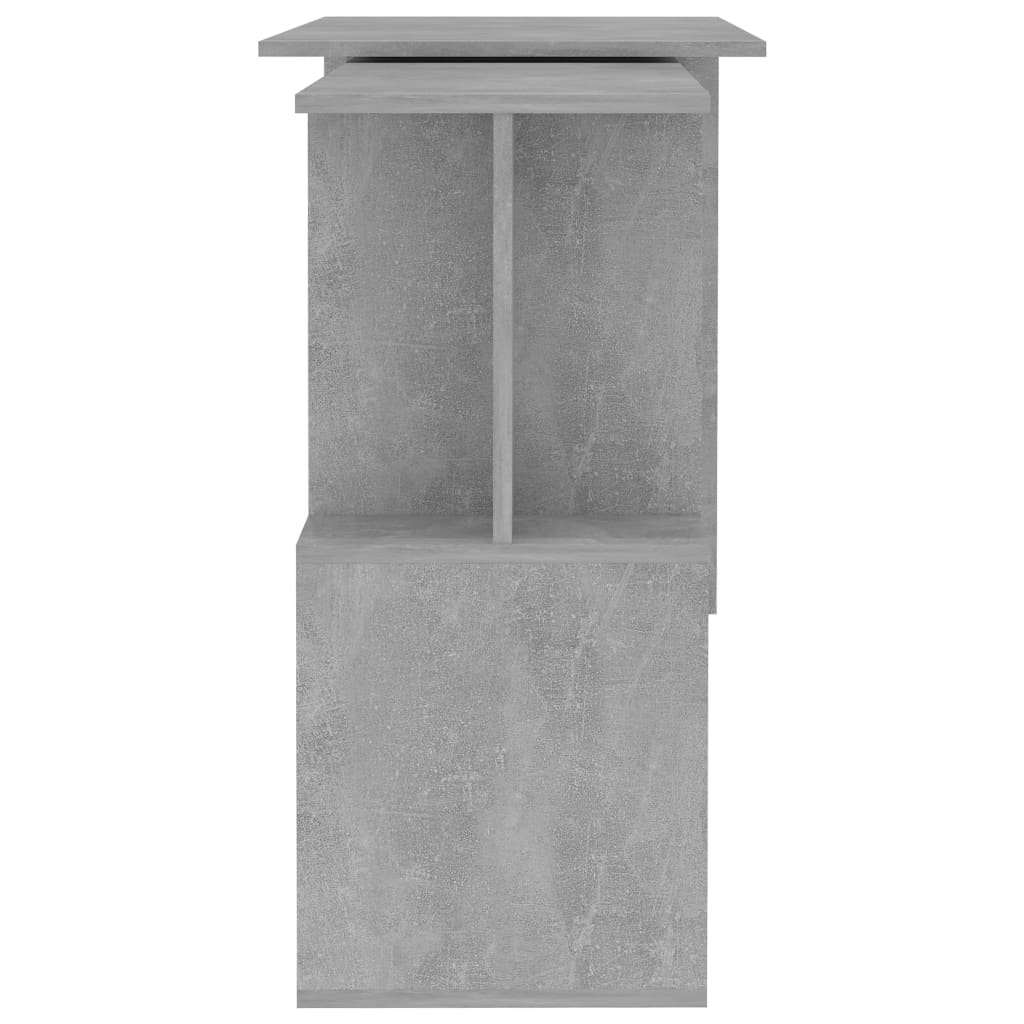 Concrete Grey Engineered Wood Corner Desk 200x50x76 cm