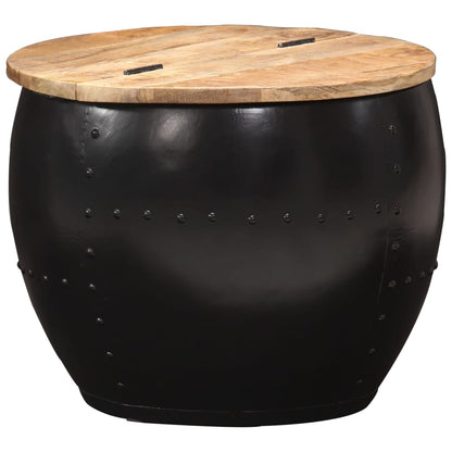 Coffee Table Round 53x43 cm Solid Mango Wood