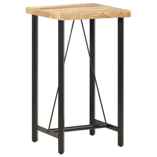 Rustic Mango Wood Bar Table, 60x60x107 cm