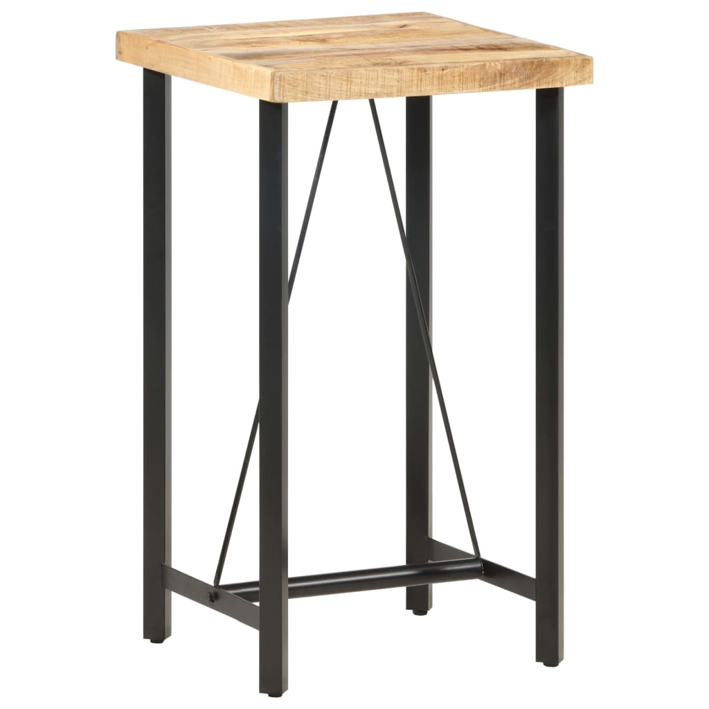 Rustic Mango Wood Bar Table, 60x60x107 cm