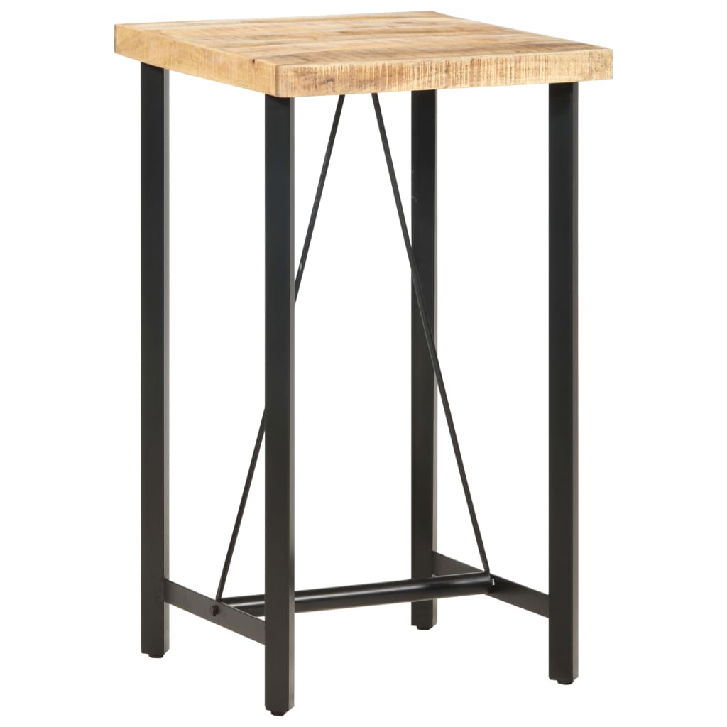 Rustic Mango Wood Bar Table, 60x60x107 cm