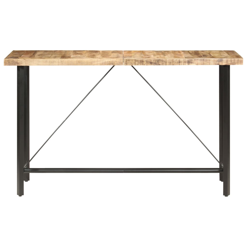 Rough Mango Wood Bar Table | 180x70x107 cm Solid Style