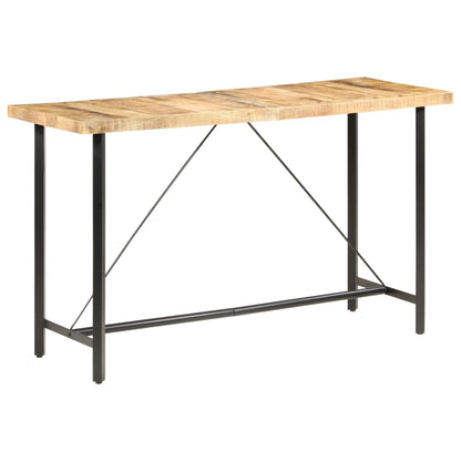 Rough Mango Wood Bar Table | 180x70x107 cm Solid Style