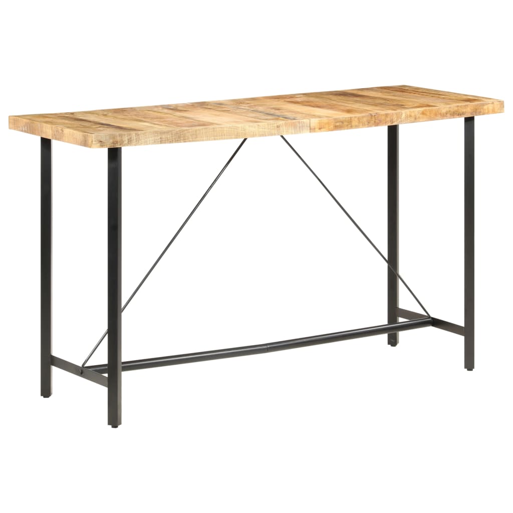 Rough Mango Wood Bar Table | 180x70x107 cm Solid Style