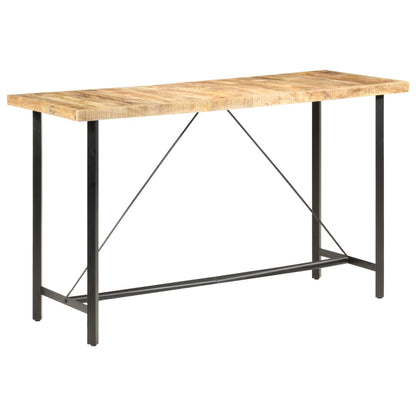 Rough Mango Wood Bar Table | 180x70x107 cm Solid Style