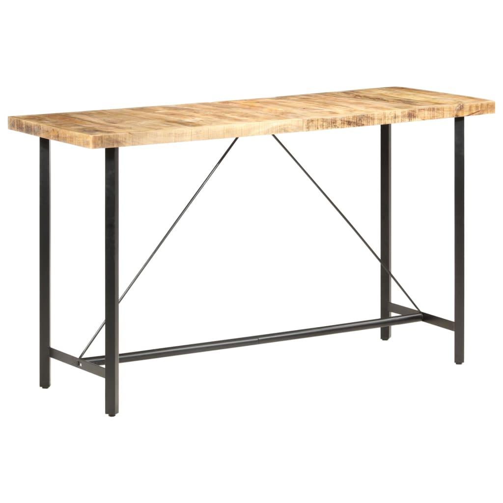 Rough Mango Wood Bar Table | 180x70x107 cm Solid Style
