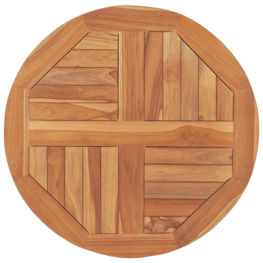 Solid Teak Wood Round Table Top, 2.5cm Thick, 60cm Diameter