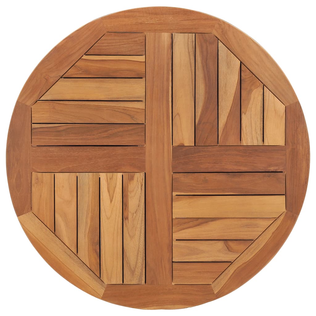 Round Teak Wood Table Top, Solid 2.5cm Thick, 70cm Diameter