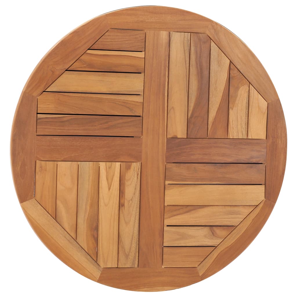 Round Teak Wood Table Top, Solid 2.5cm Thick, 70cm Diameter