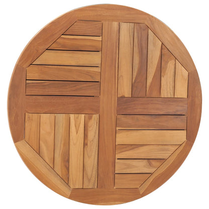 Round Teak Wood Table Top, Solid 2.5cm Thick, 70cm Diameter