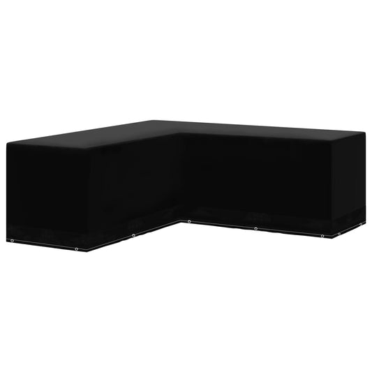 Weatherproof L-Shaped Garden Furniture Cover, 12 Eyelets, 250x90x90 cm