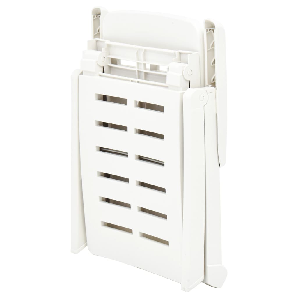 White Plastic Folding Sun Lounger - Durable and Stylish Outdoor Seating