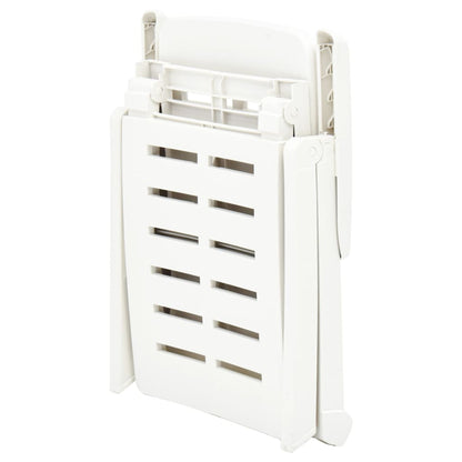 White Plastic Folding Sun Lounger - Durable and Stylish Outdoor Seating