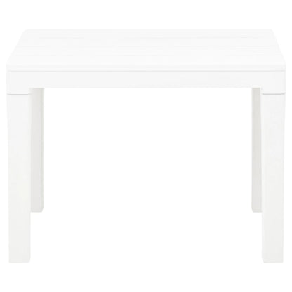 White Plastic Garden Benches Set of 2 - Durable & Stylish Seating