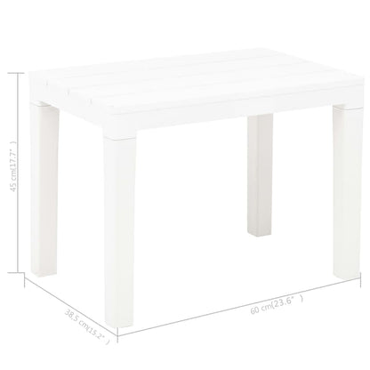 White Plastic Garden Benches Set of 2 - Durable & Stylish Seating