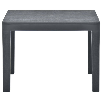 Anthracite Plastic Garden Benches Set of 2 - Durable & Stylish