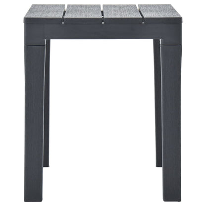 Anthracite Plastic Garden Benches Set of 2 - Durable & Stylish