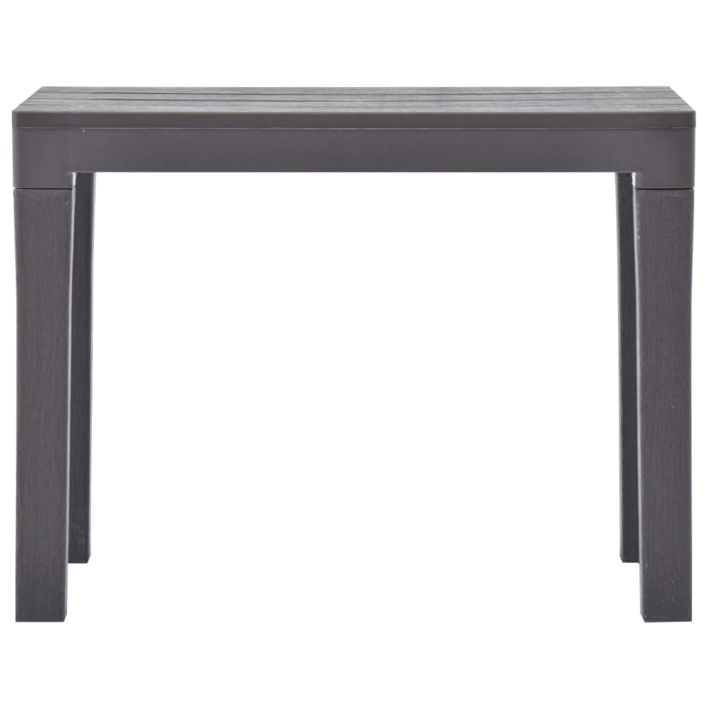 Elegant Mocca Plastic Garden Benches Set of 2 - Durable & Stylish