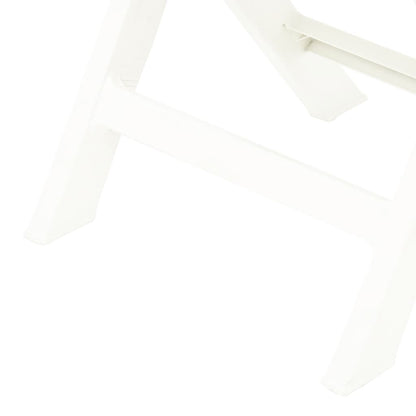 White Plastic Folding Garden Chairs - Set of 2, Durable & Stylish
